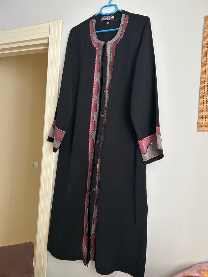 Uzun Siyah Nakışlı Kadın haşema - Görsel 4