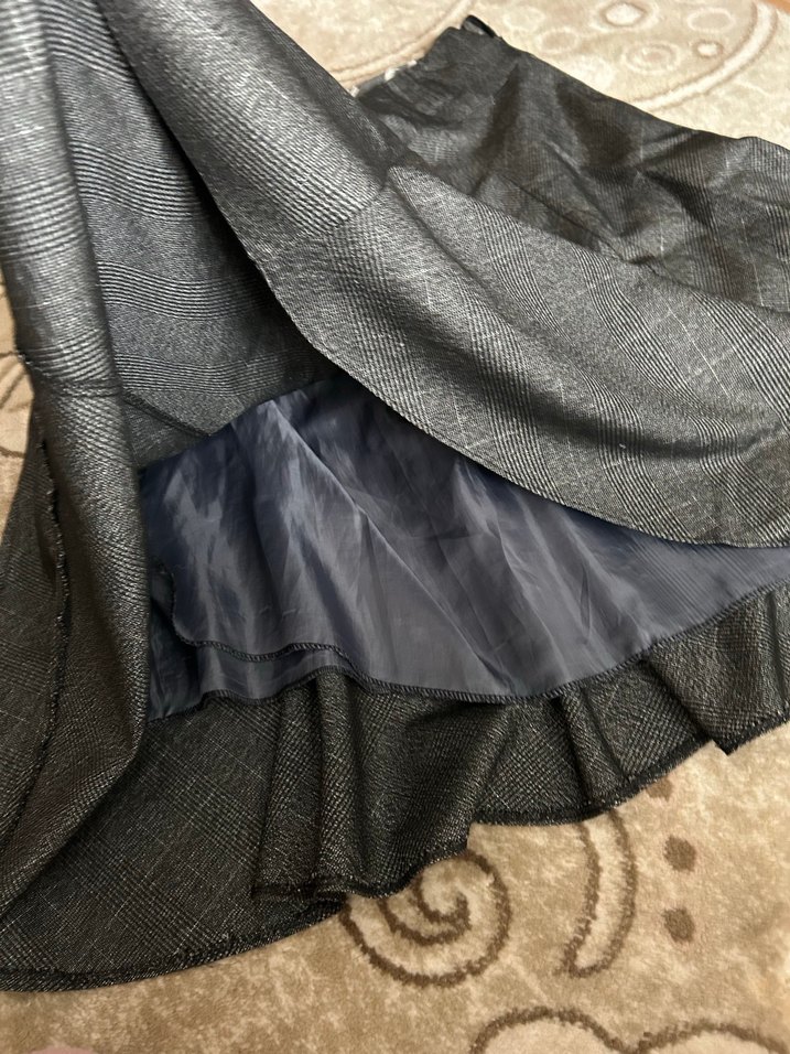 Gri simli etek - Görsel 5