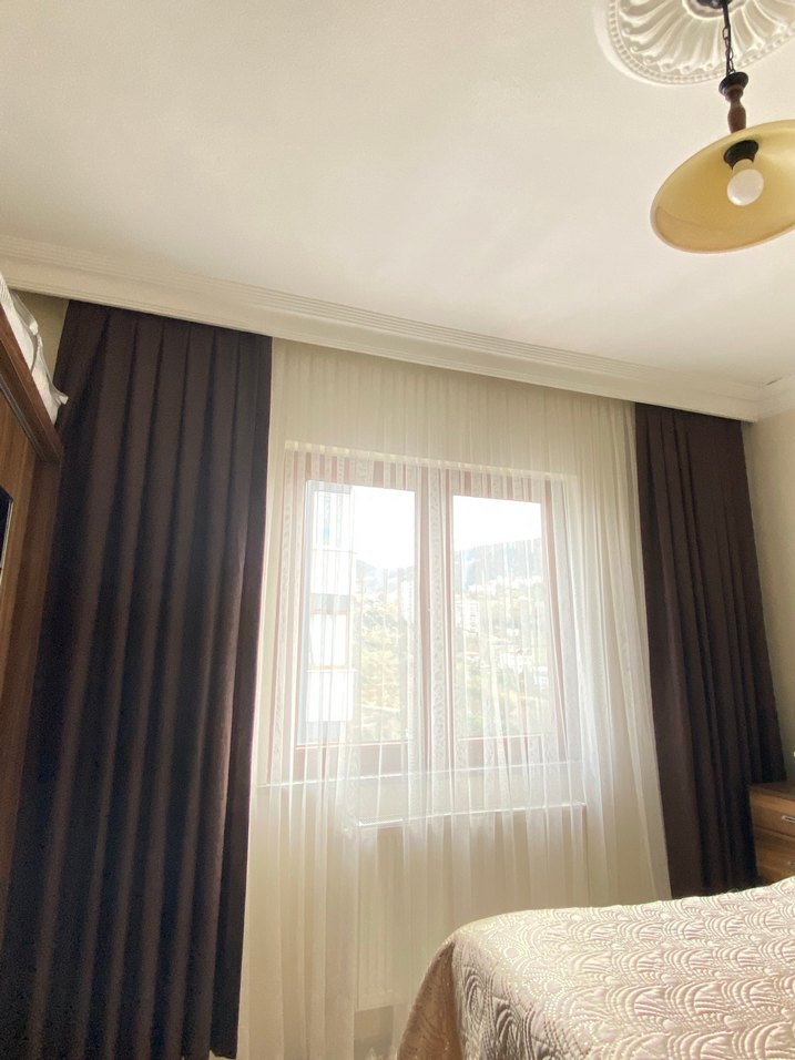 Parlak Kahverengi Fon Perde - Görsel 3