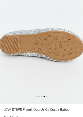 LCW STEPS Fiyonk Detaylı Gri Kız Çocuk Babet - Görsel 4