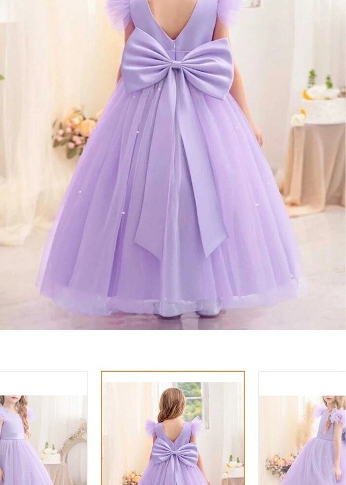 Lila çocuk abiye - Görsel 3