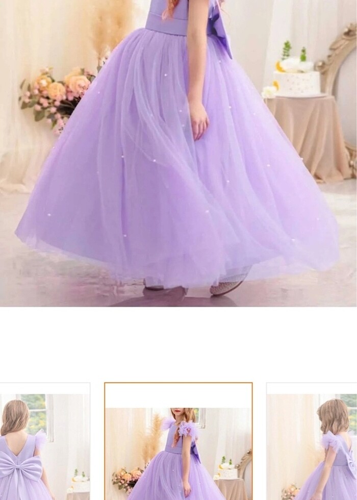 Lila çocuk abiye - Görsel 2