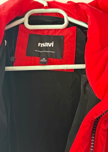 Kırmızı Fermuarlı Kadın Kış Montu - Görsel 2