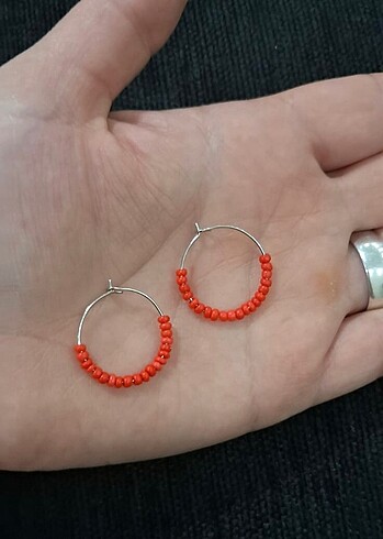 Tasarımcı Halka Kırmızı Salkım Küpe