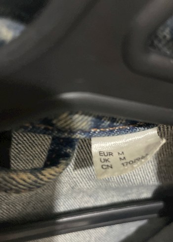 H&M Kadın Gri Batik Desenli Denim Ceket