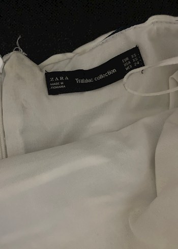 Çizgili Pilili Mini tulum - Görsel 3