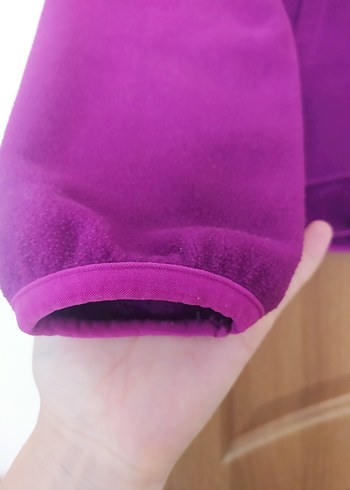 m Beden Mor Fermuarlı Kadın Sweatshirt