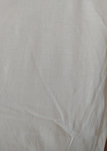 m Beden MANGO Beyaz Pamuklu Kısa Kollu Tişört