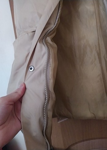 s Beden camel Renk Bej Düğmeli Kadın Yelek