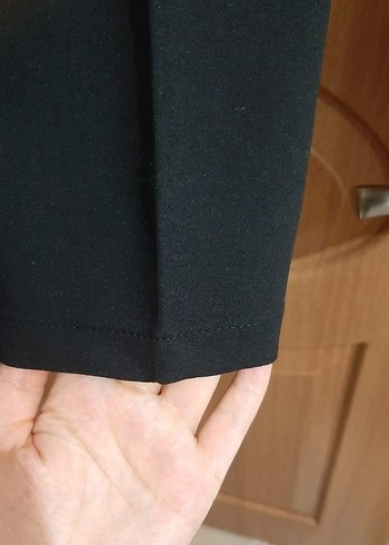 38 Beden siyah Renk Kadın Siyah Midi Kumaş Pantolon
