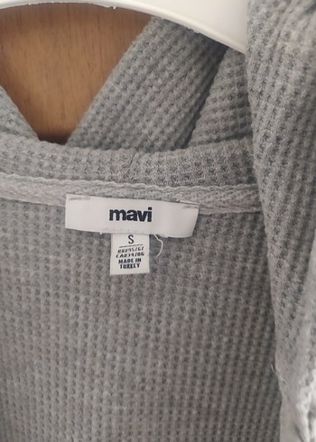 Mavi Jeans Gri Kadın Örgü Fermuarlı Ceket