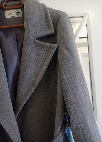 Gri Kuşaklı Uzun Kaban - Görsel 4