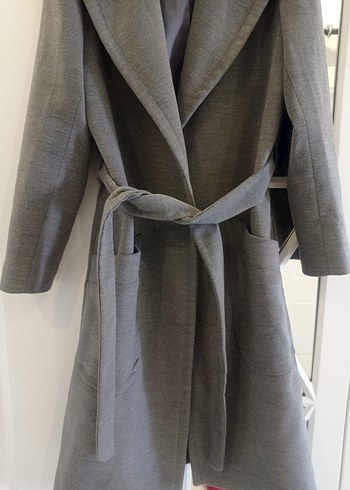 Gri Kuşaklı Uzun Kaban - Görsel 5