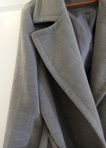 Gri Kuşaklı Uzun Kaban - Görsel 3