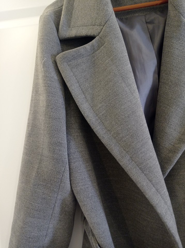 Gri Kuşaklı Uzun Kaban - Görsel 3