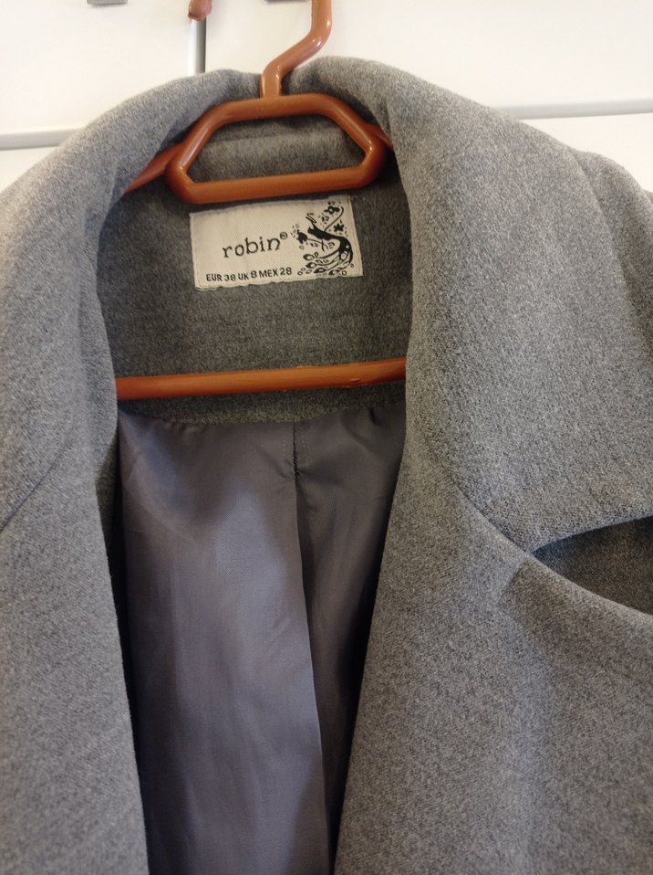 Gri Kuşaklı Uzun Kaban - Görsel 2