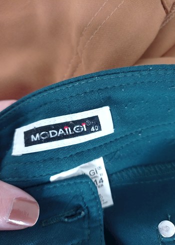 Renkli Kadın Normal Boy Kumaş Pantolon - Görsel 8