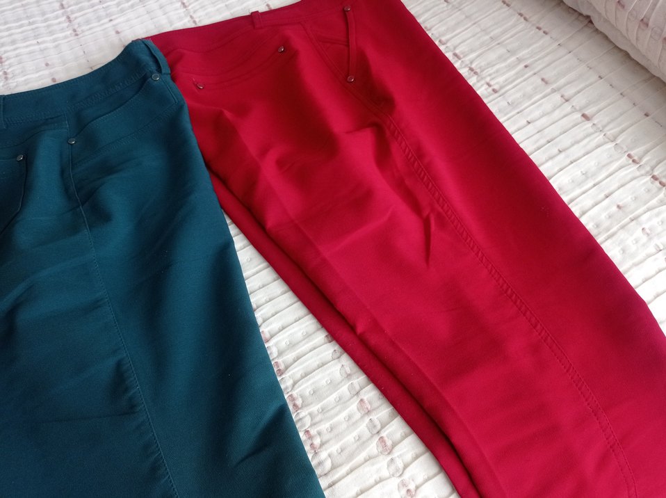 Renkli Kadın Normal Boy Kumaş Pantolon - Görsel 4