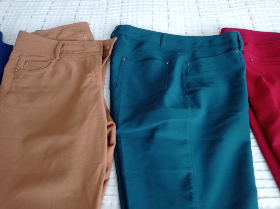 Renkli Kadın Normal Boy Kumaş Pantolon - Görsel 3