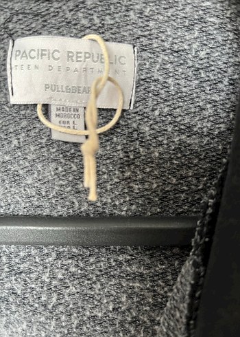 Gri Fermuarlı Kapüşonlu Sweatshirt - Görsel 4