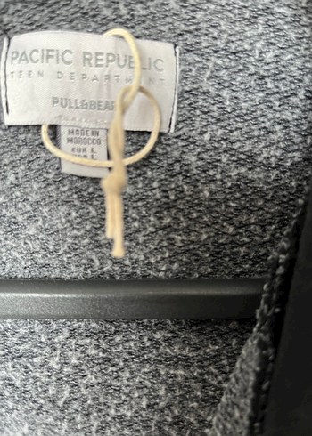 Gri Fermuarlı Kapüşonlu Sweatshirt - Görsel 3