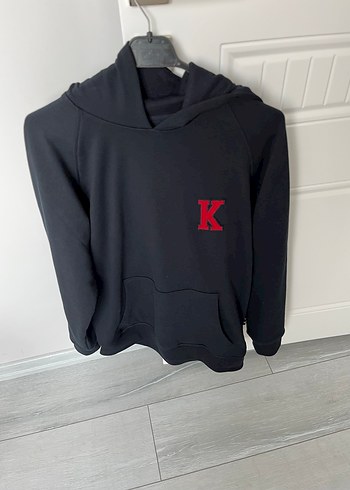 Kadın Siyah Kapüşonlu Fermuarlı Sweatshirt - Görsel 5