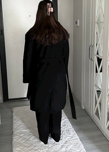 Kemerli Midi Kadın Kaban - Görsel 2