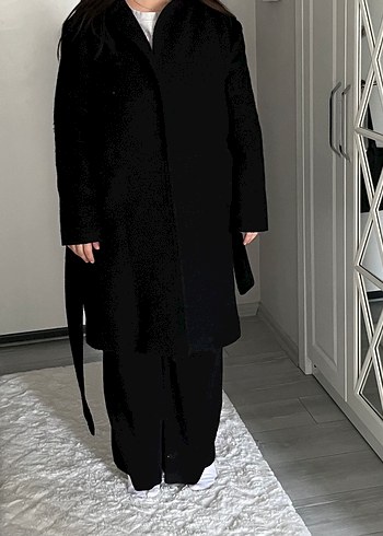 Kemerli Midi Kadın Kaban - Görsel 3