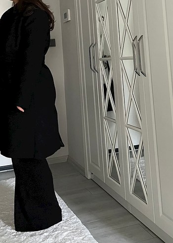 Kemerli Midi Kadın Kaban - Görsel 4