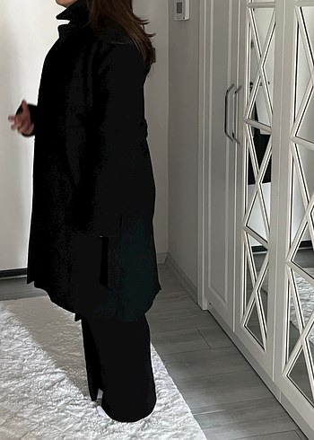 Kemerli Midi Kadın Kaban - Görsel 6