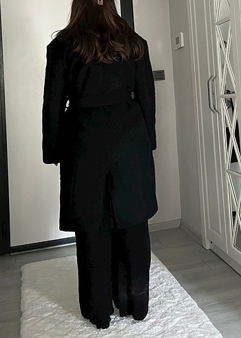 Kemerli Midi Kadın Kaban - Görsel 5