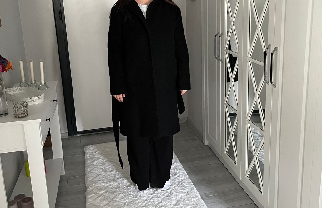 Kemerli Midi Kadın Kaban - Görsel 3