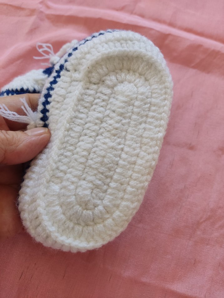 Diger Erkek Bebek Örgü Mavi Ev Ayakkabısı - Görsel 4