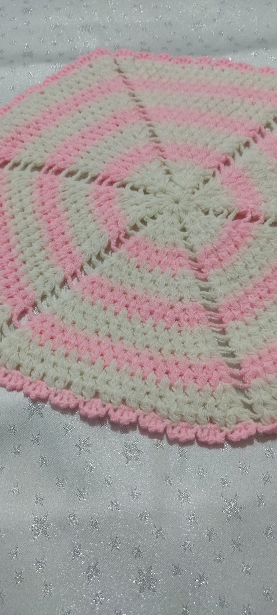 Pembe Beyaz Örgü Banyo lifi - Görsel 2