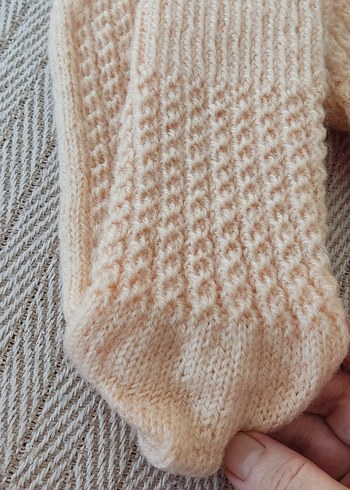 Bej Kadın Örgü patik - Görsel 3