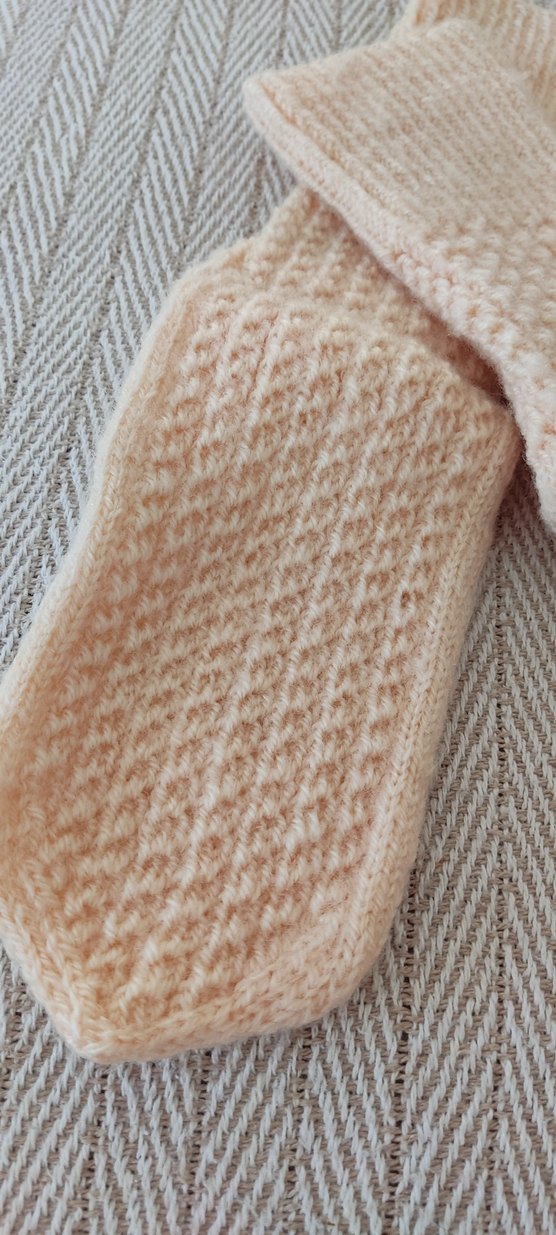 Bej Kadın Örgü patik - Görsel 5