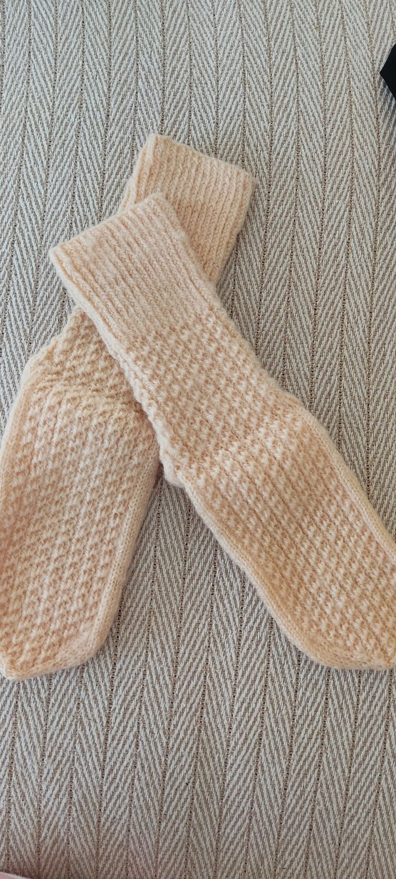 Bej Kadın Örgü patik - Görsel 2