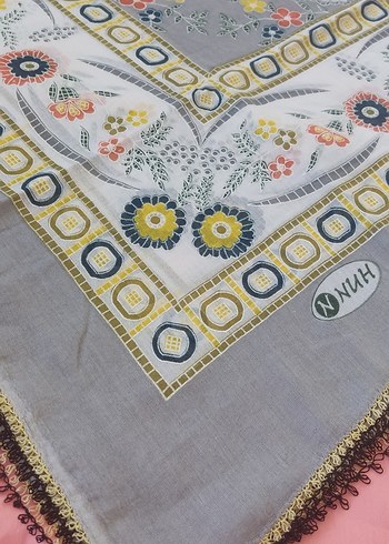 iğne oyalı çeyizlik başörtüsü yemeni - Görsel 4