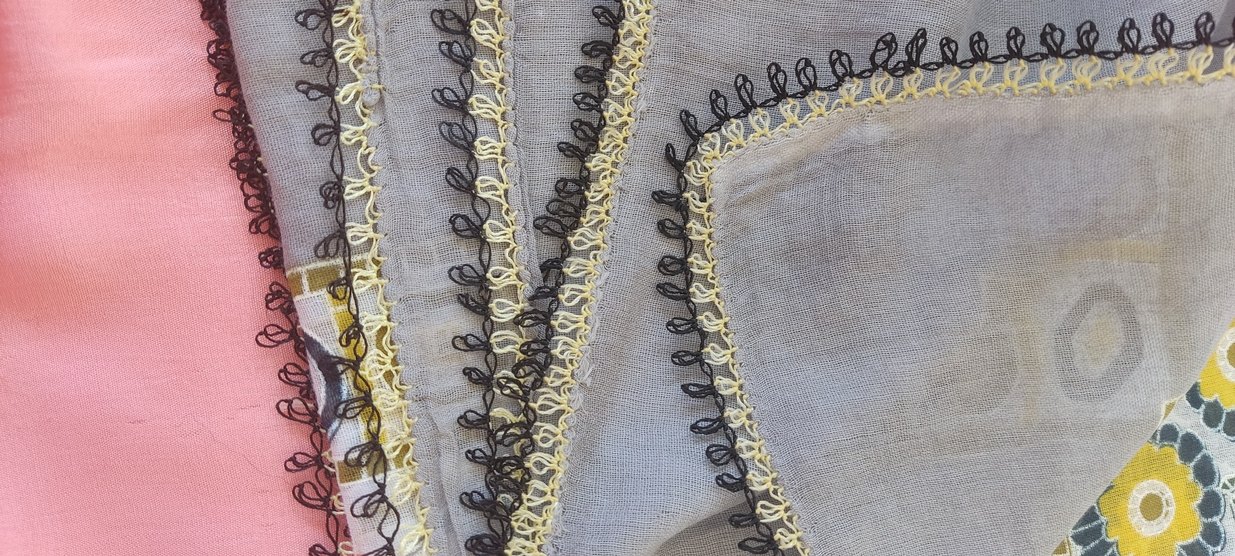 iğne oyalı çeyizlik başörtüsü yemeni - Görsel 2