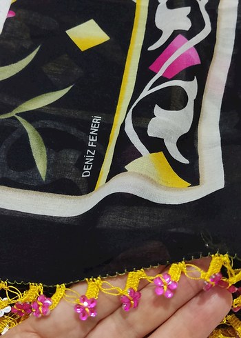 pamuklu kumaş başörtüsü yemeni - Görsel 3