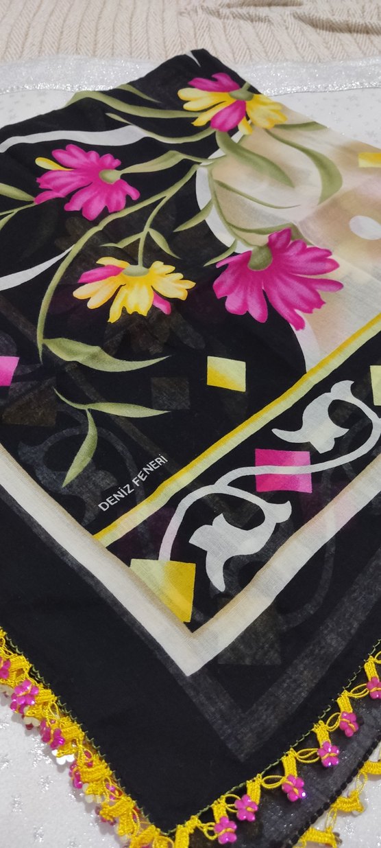 pamuklu kumaş başörtüsü yemeni - Görsel 4