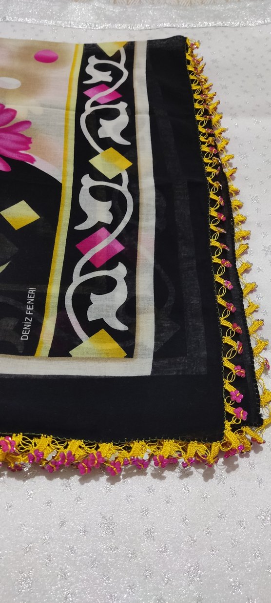 pamuklu kumaş başörtüsü yemeni - Görsel 2