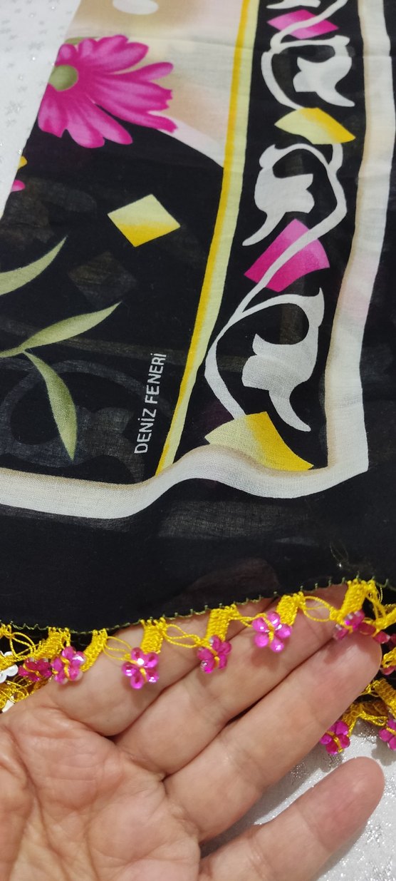 pamuklu kumaş başörtüsü yemeni - Görsel 3