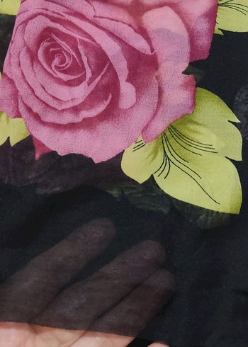 Çiçek Desenli  Bohem Kadın Fuları - Görsel 4