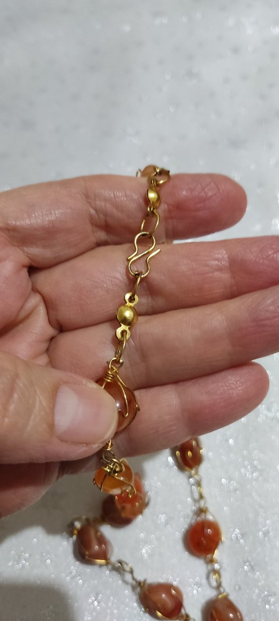 Uzun akik taşı Kadın Kolye - Görsel 3