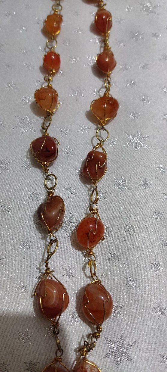 Uzun akik taşı Kadın Kolye - Görsel 5