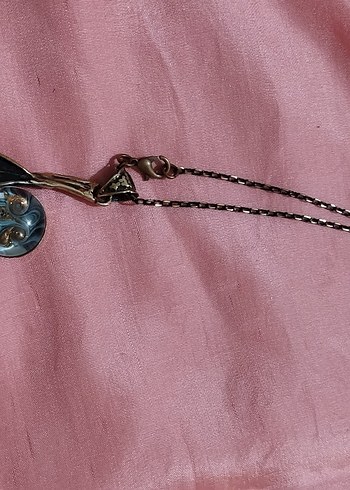 Turkuaz Zincir Detaylı Bohem Kolye - Görsel 4