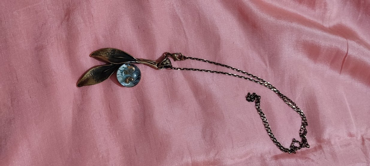 Turkuaz Zincir Detaylı Bohem Kolye - Görsel 4