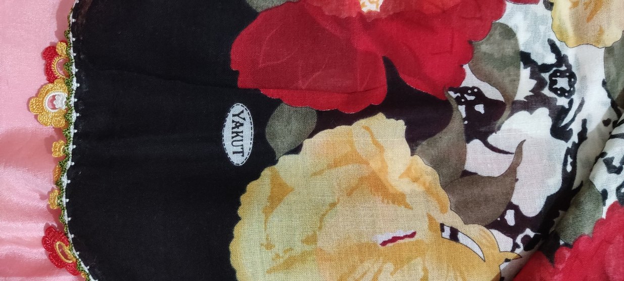 pamuklu kumaş başörtüsü yemeni - Görsel 4