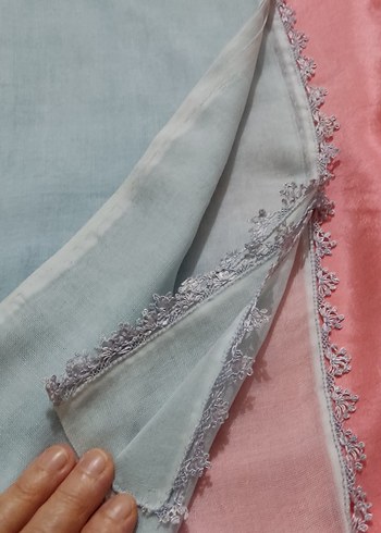 Kadın uçuk mavi namaz örtüsü - Görsel 2